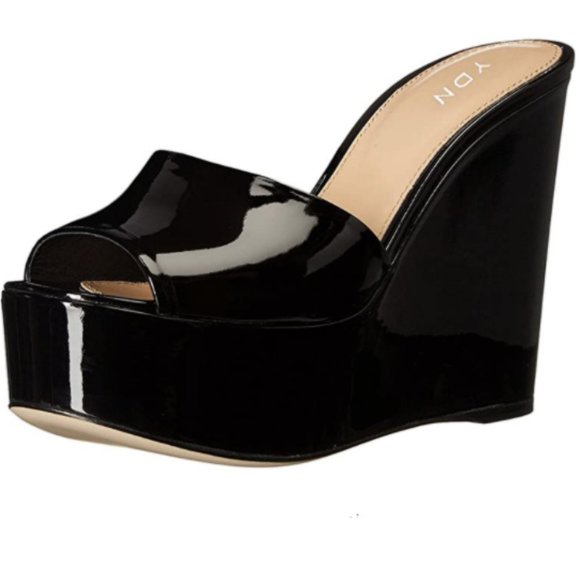heeled platform mules